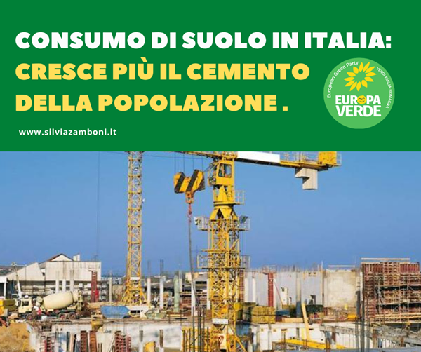 Scopri di più sull'articolo CONSUMO DI SUOLO IN ITALIA: CRESCE PIÙ IL CEMENTO  DELLA POPOLAZIONE