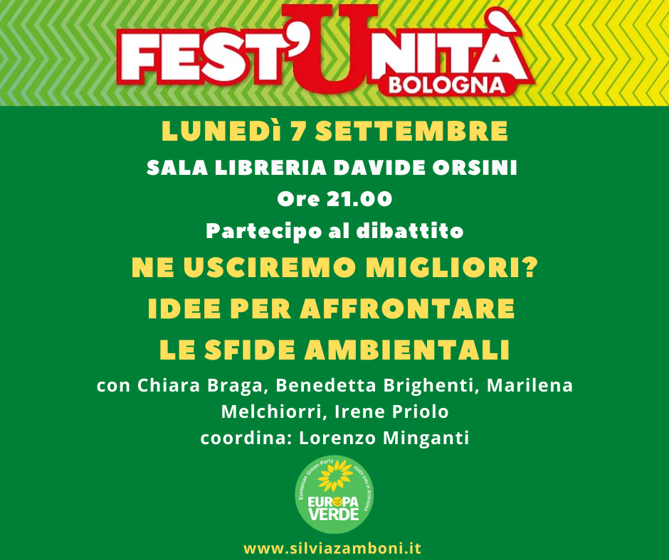 Al momento stai visualizzando Stasera porterò la voce dei Verdi – Europa Verde Emilia-Romagna alla Festa dell’Unità di Bologna