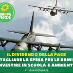 IL DIVIDENDO DELLA PACE: TAGLIARE LA SPESA PER LE ARMI, INVESTIRE IN SCUOLA E AMBIENTE