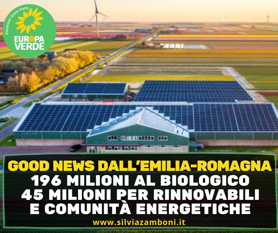 Al momento stai visualizzando Good news dalla Regione Emilia-Romagna: 196 mln al biologico e 45 mln per rinnovabili e comunità energetiche