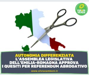 Scopri di più sull'articolo REFERENDUM ABROGATIVO LEGGE AUTONOMIA DIFFERENZIATA.