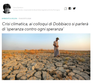 Scopri di più sull'articolo Crisi climatica, ai colloqui di Dobbiaco si parlerà di ‘speranza contro ogni speranza’