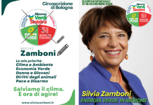 Scopri di più sull'articolo CANDIDATA COME CAPOLISTA DI ALLEANZA VERDI SINISTRA NELLA CIRCOSCRIZIONE DI BOLOGNA PER LE REGIONALI IN EMILIA-ROMAGNA DEL 17 E 18 NOVEMBRE