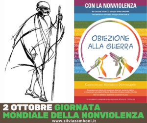 Scopri di più sull'articolo 2 OTTOBRE: GIORNATA MONDIALE DELLA NON VIOLENZA