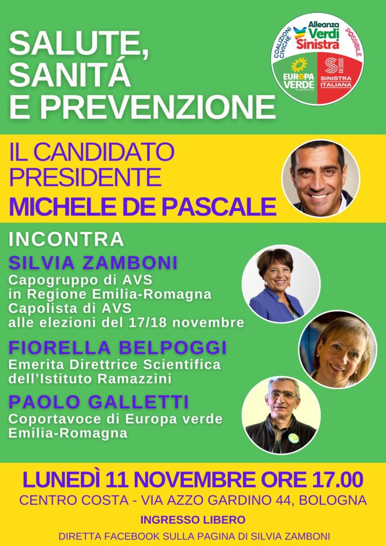 Scopri di più sull'articolo SALUTE, SANITÁ E PREVENZIONE. INCONTRO CON IL CANDIDATO MICHELE DE PASCALE